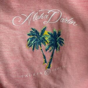 Lauren James Coral Tee with Graphic